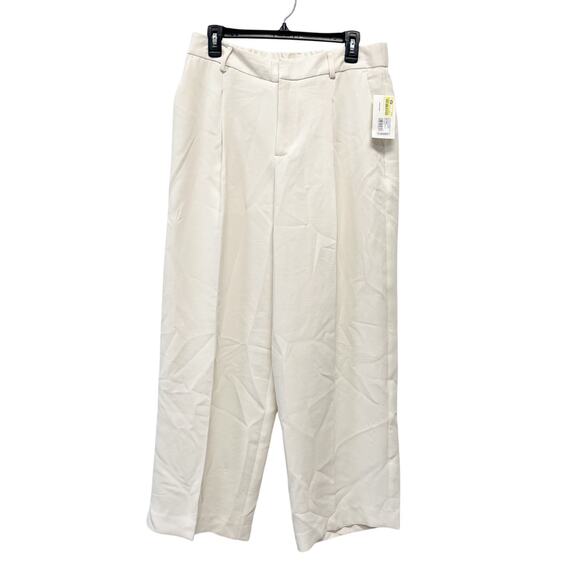 A New Day Women's Cream High Rise Wide Leg Pants Size 10 Short - Picture 1 of 5